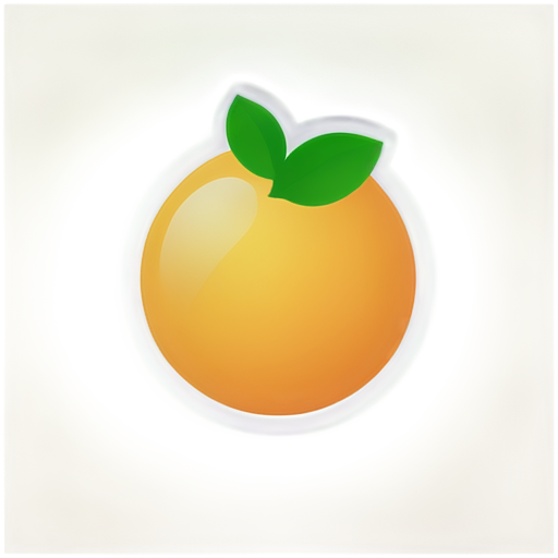 round logo with a fruit isnide - icon | sticker