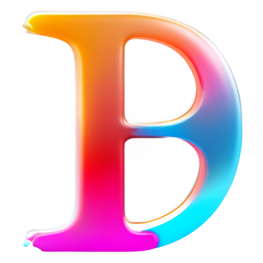 Letter "T", ghosting, colorful gradient - icon | sticker