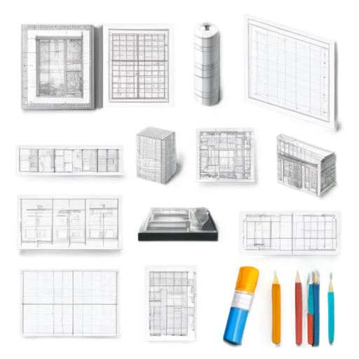 Architectural drawing set - icon | sticker