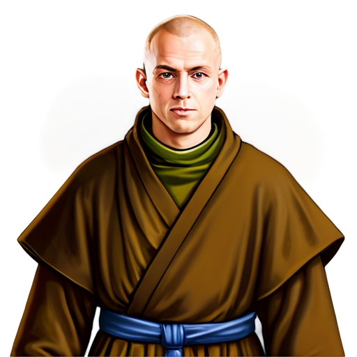 medieval monk, paint style, - icon | sticker