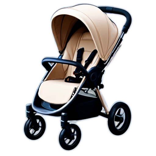 baby rocking stroller icon light beige no background - icon | sticker