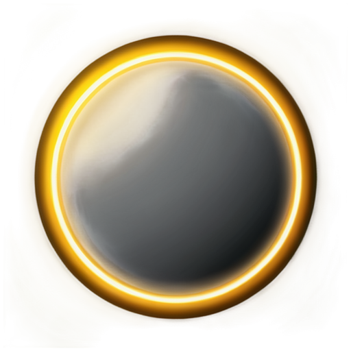 A gold glow circle - icon | sticker