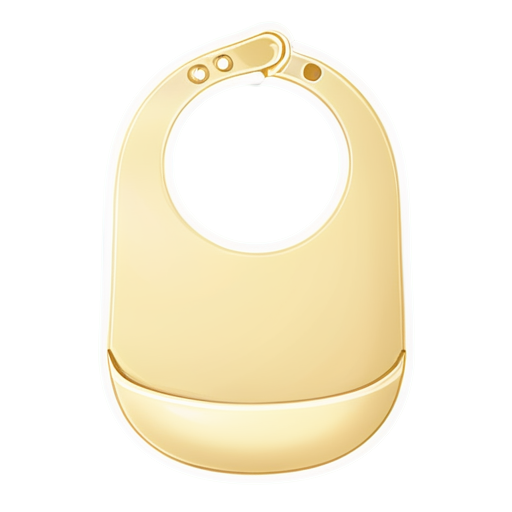 baby bib and bottle icon light beige no background - icon | sticker