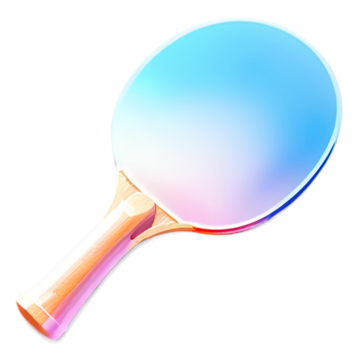 a ping pong racket, colorized, flat style - icon | sticker