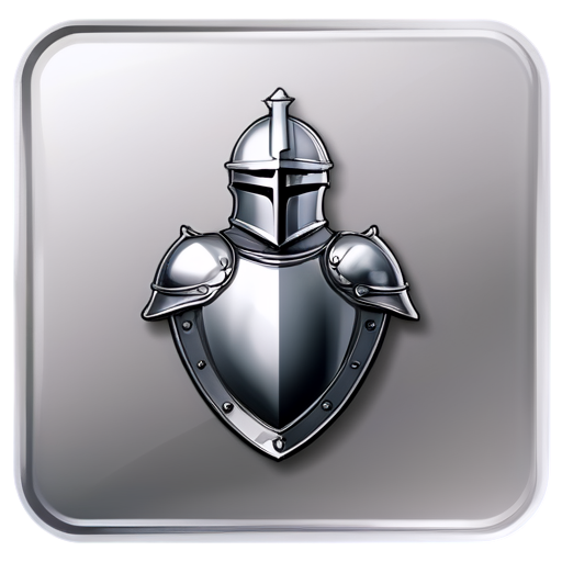 Knight square button icon - icon | sticker