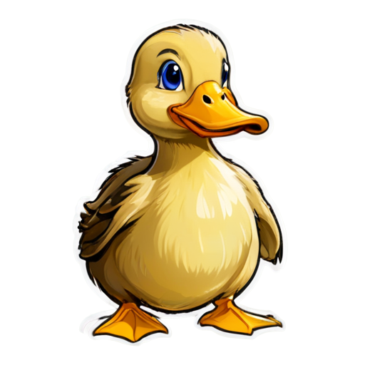 duck with gopher portrait - icon | sticker