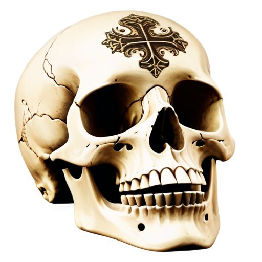 Slavic Orthodox skull - icon | sticker