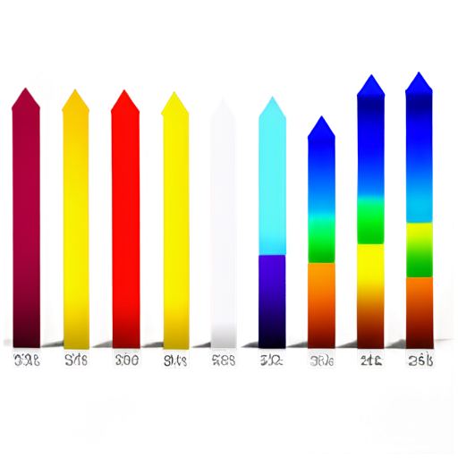 medieval colorful bar graph - icon | sticker