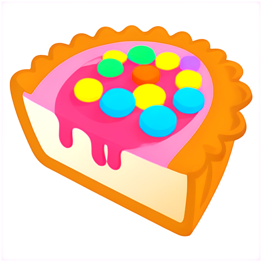 Candy sprinkled pie - icon | sticker