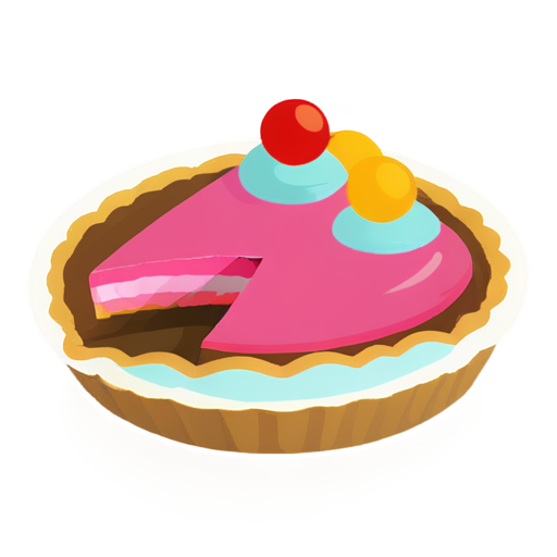 Candy sprinkled pie - icon | sticker