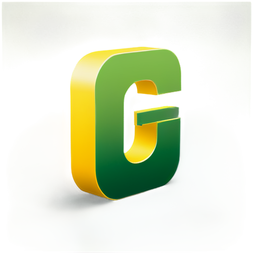 Minimalism, gradient coloring from yellow to green, the logo shows a square with smooth edges, and the letter G is written on it in white text - icon | sticker