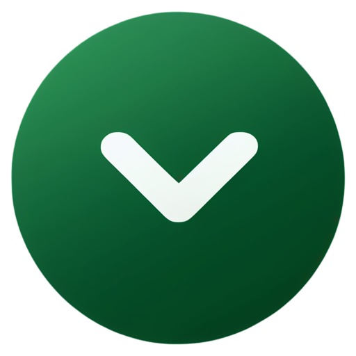 Create an icon with a green circle with a white check mark in the center. The icon should convey a sense of completion, success and affirmation. The green color should be bright and rich, and the checkmark should be clear and easy to read. Please use a minimalistic, uncluttered style. - icon | sticker