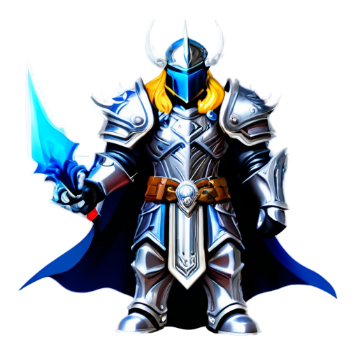 Lich King Arthas with helm - icon | sticker