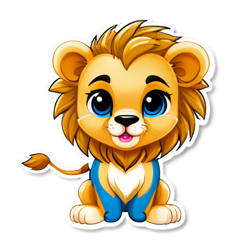 The Name Plexus with a Lion - icon | sticker