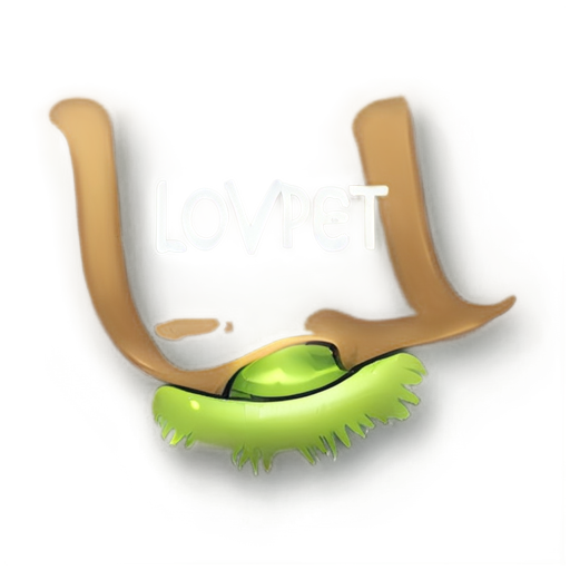 the logo is a cute dog,and below is the logo word "lovepet" - icon | sticker