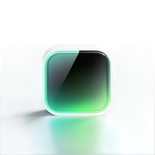 Icon with iOS-style shape, with white background and light green and black elements, for video application - icon | sticker
