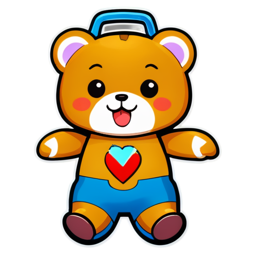 cute Automatic External Defibrillator - icon | sticker