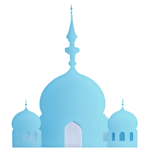 imam, mosque, friday, light blue - icon | sticker