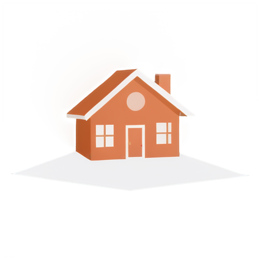 A icon with a house like school and book and papers for brainstorming - icon | sticker