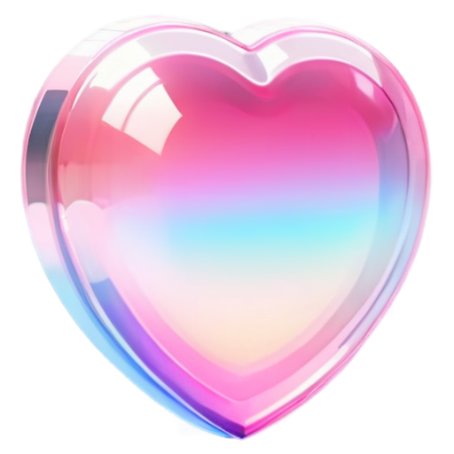 Holographic pink android heart - icon | sticker