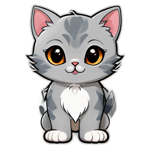 gray cat paw - icon | sticker