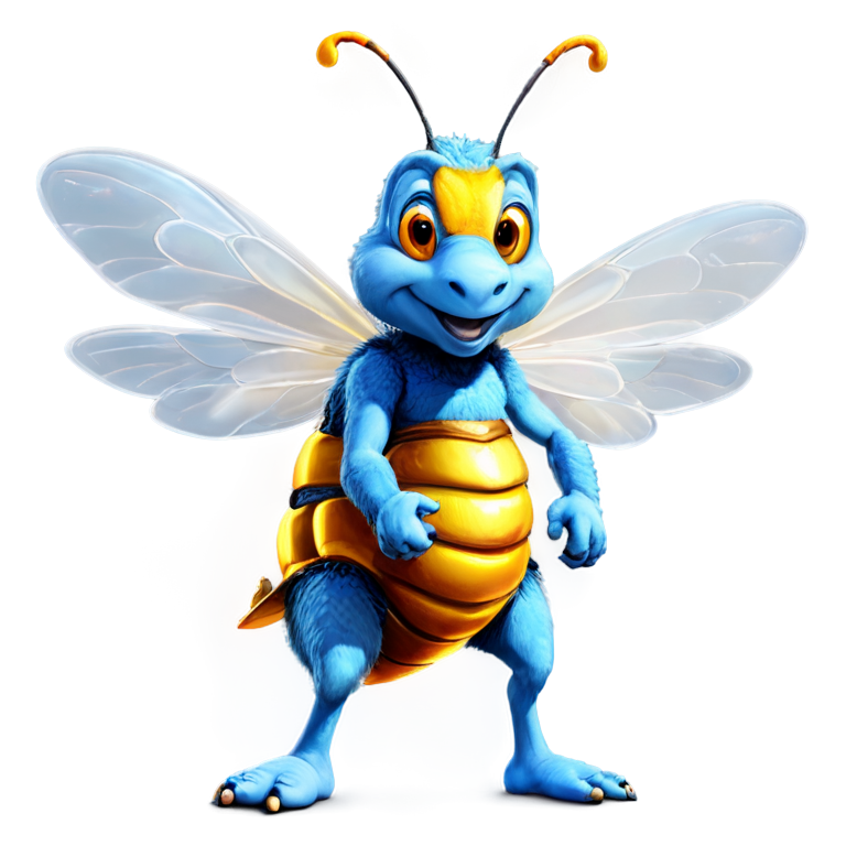 a cool genie bee - icon | sticker