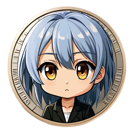 Coin with $ anime - icon | sticker