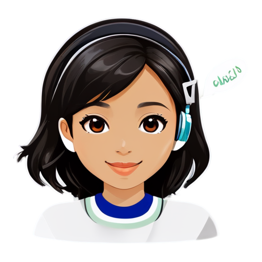 Please help me generate a customer service icon for providing AI services to customers. The icon should clearly indicate that customers can consult it for questions. - icon | sticker