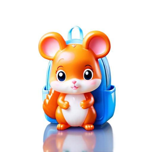 Mammal, 75% squirrel, 25% mouse. Has a backpack on. Facing the camera. Curious and happy. - icon | sticker