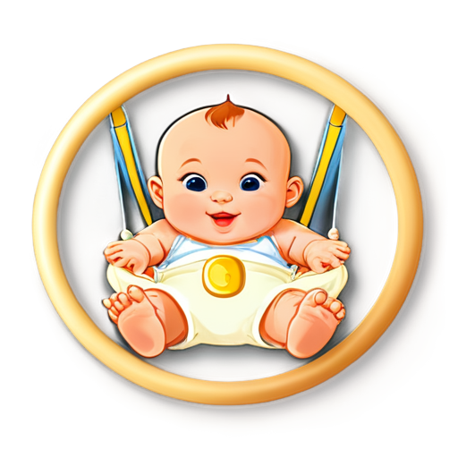 baby item bouncers icon light beige no background - icon | sticker