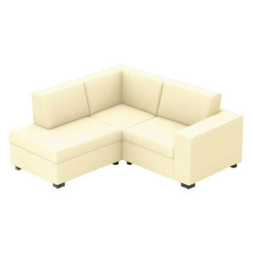 couch l shape flat isometric - icon | sticker