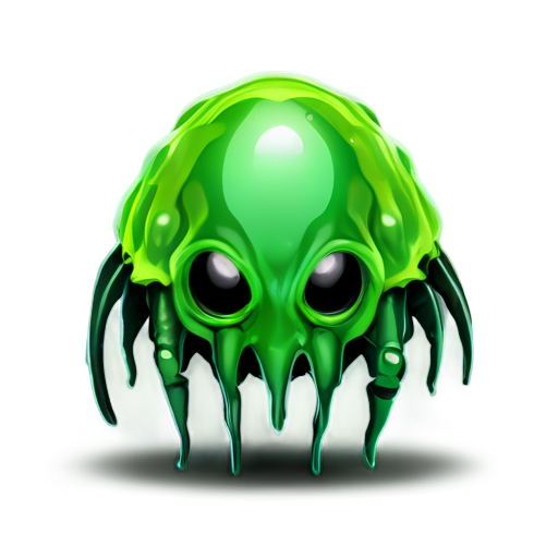 monster hive icon green and black colors scary style slime - icon | sticker