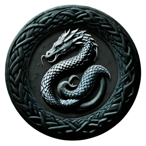 Jormungandr Root, Jormungandr Serpent, Root Symbol, Dark and Mysterious, Norse Mythology, Intricate Design, Earthy Texture, Powerful Look - icon | sticker