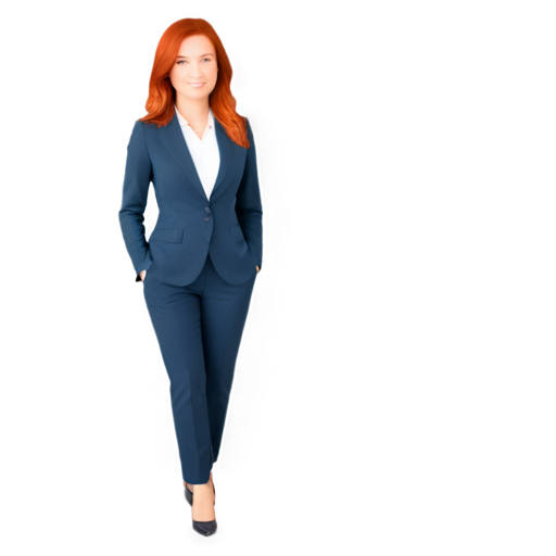 Fox Lily Female Psychologist red-haired in a suit - icon | sticker