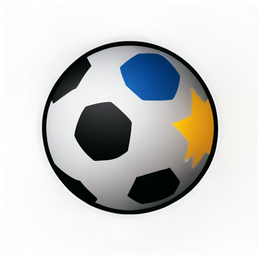 Football ball in cosmos - icon | sticker