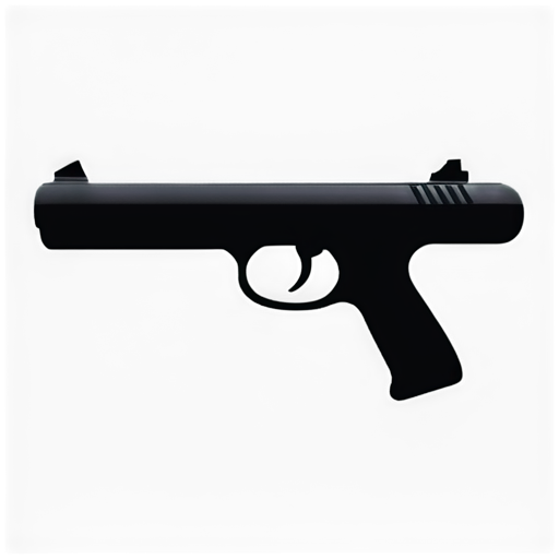 a black Macarov gun - icon | sticker