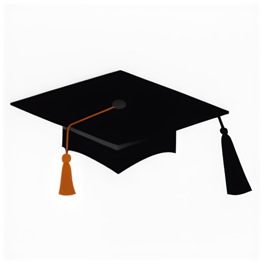 graduation cap vector by itself that is very kawwaii outline - icon | sticker