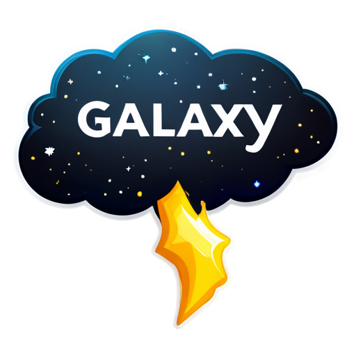 logo log is word "Galaxy " like cloud a website logo - icon | sticker