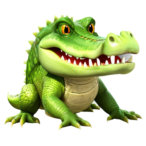 animated crocodile in IT - icon | sticker