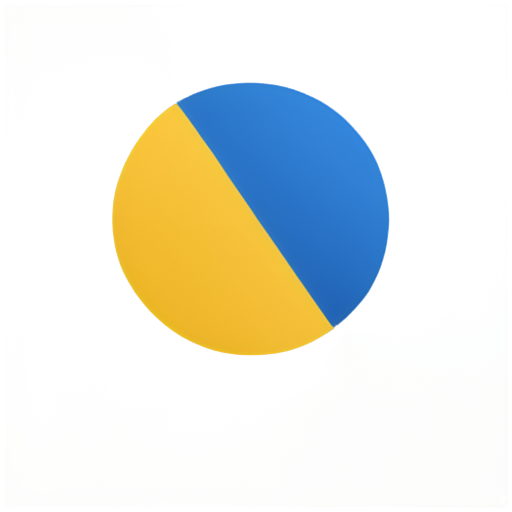 generate encircled crossed from top ID card diagonal card in blue an yellow shade , now put this card encircled from top and diagonally cut from one side - icon | sticker