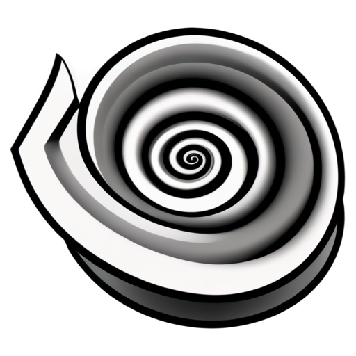 spiral angled black and white - icon | sticker