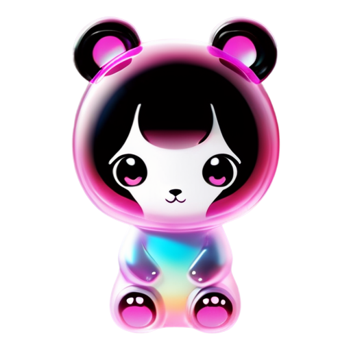two white and pink girl pandas - icon | sticker