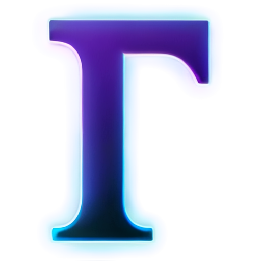 Letter "T", ghosting, colorful gradient - icon | sticker