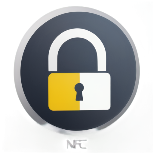 NFC and a security lock - icon | sticker