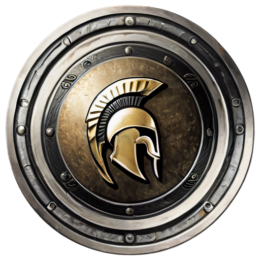 Spartan shield with seat belt logo in the center - icon | sticker
