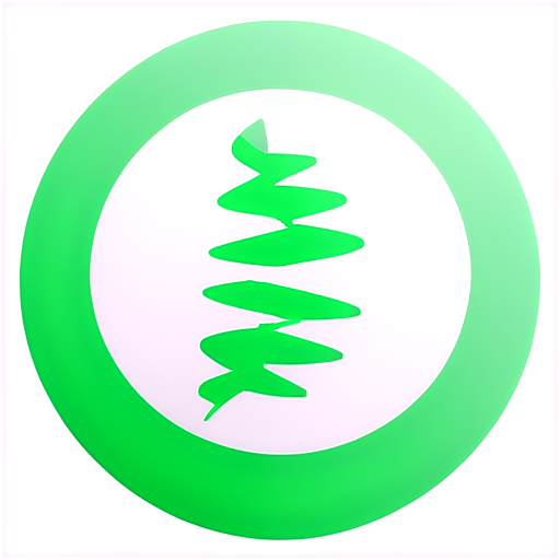 green round icon with a DNA inside (white) - icon | sticker