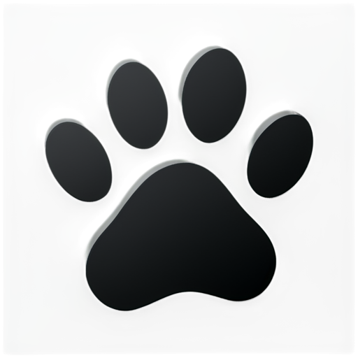 rad paw combined with search button - icon | sticker