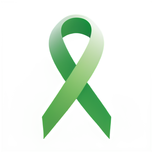 Green ribbon that gives healing - icon | sticker