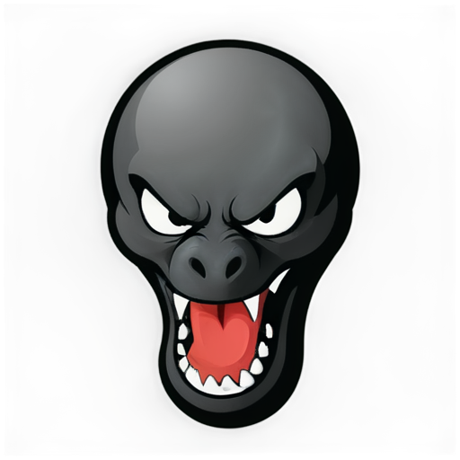 Angry the snake's head - icon | sticker