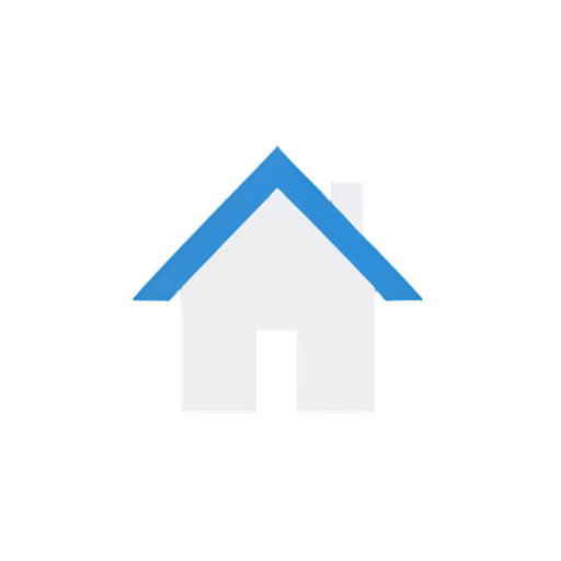 logo in the form of a house, in white and blue colors - icon | sticker